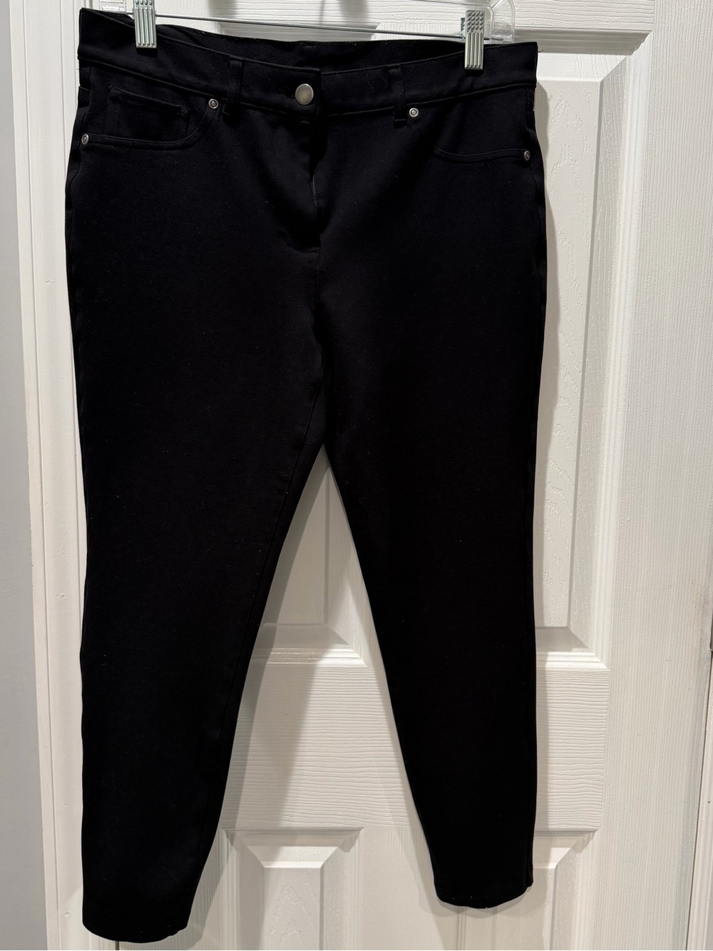 12th Thompson Black Skinny Ankle Pants Women’s Size L Stretch Slim Fit